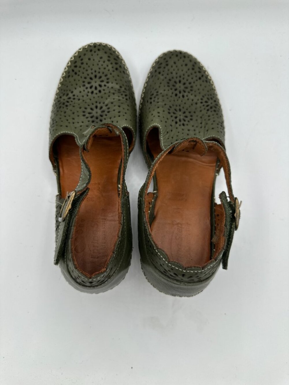 Spring Step Patrizia Airy Wedges Green Women's 38 - Picture 5 of 7